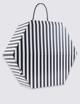 Monochrome Striped Hat Box